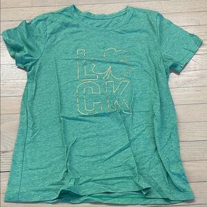 Green Graphic T-Shirt with Gold Clover